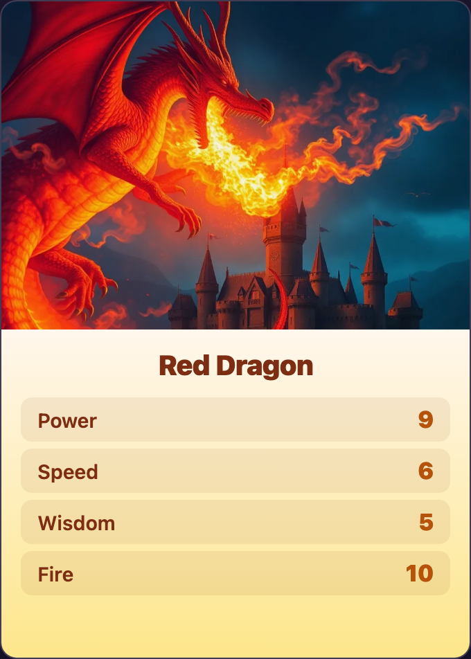 Dragons Battle — Red Dragon card